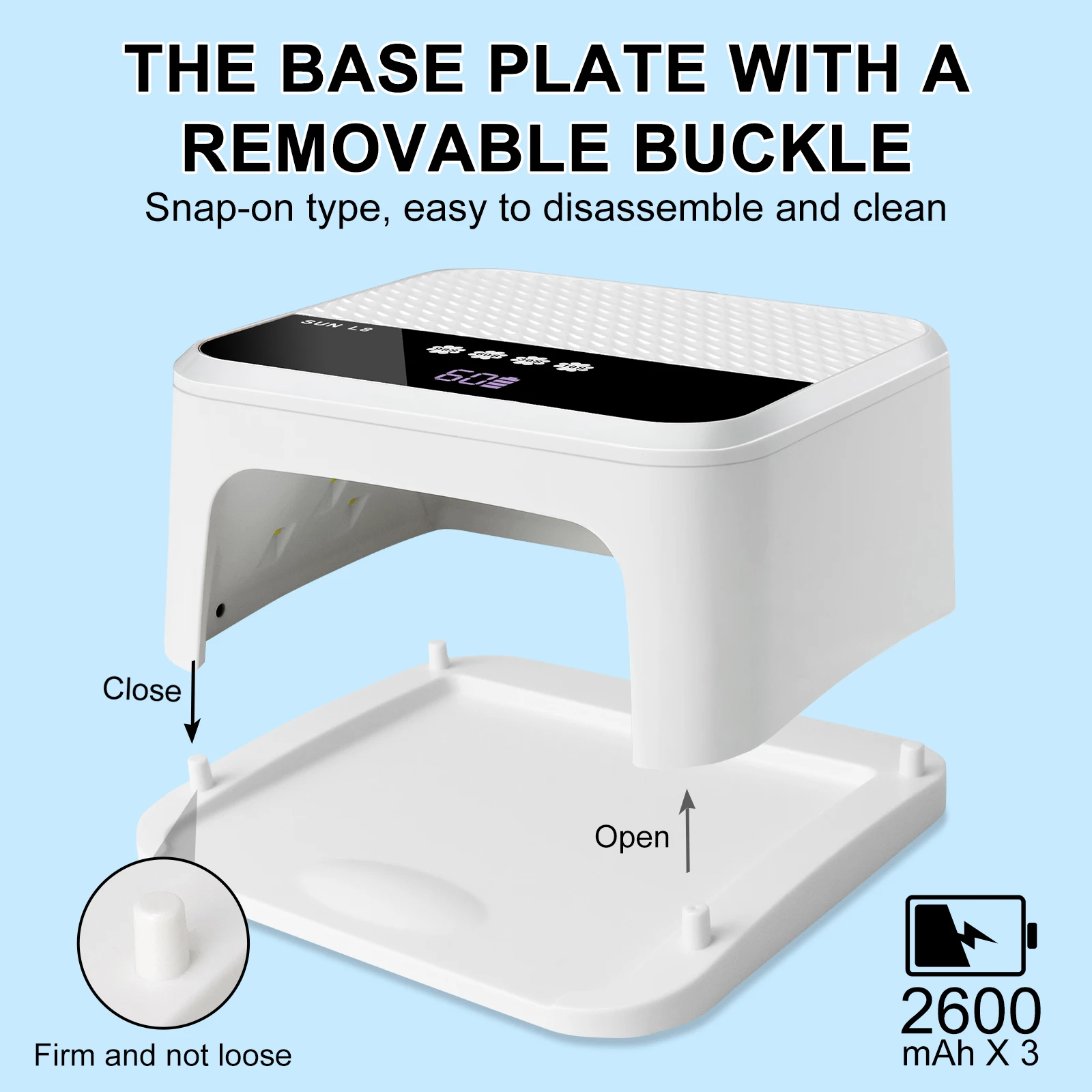 Oplaadbare nagellamp 30 LED UV-droger Professionele gelnagellamp met 4 timer en automatische sensor Snelle uithardende nagellamp