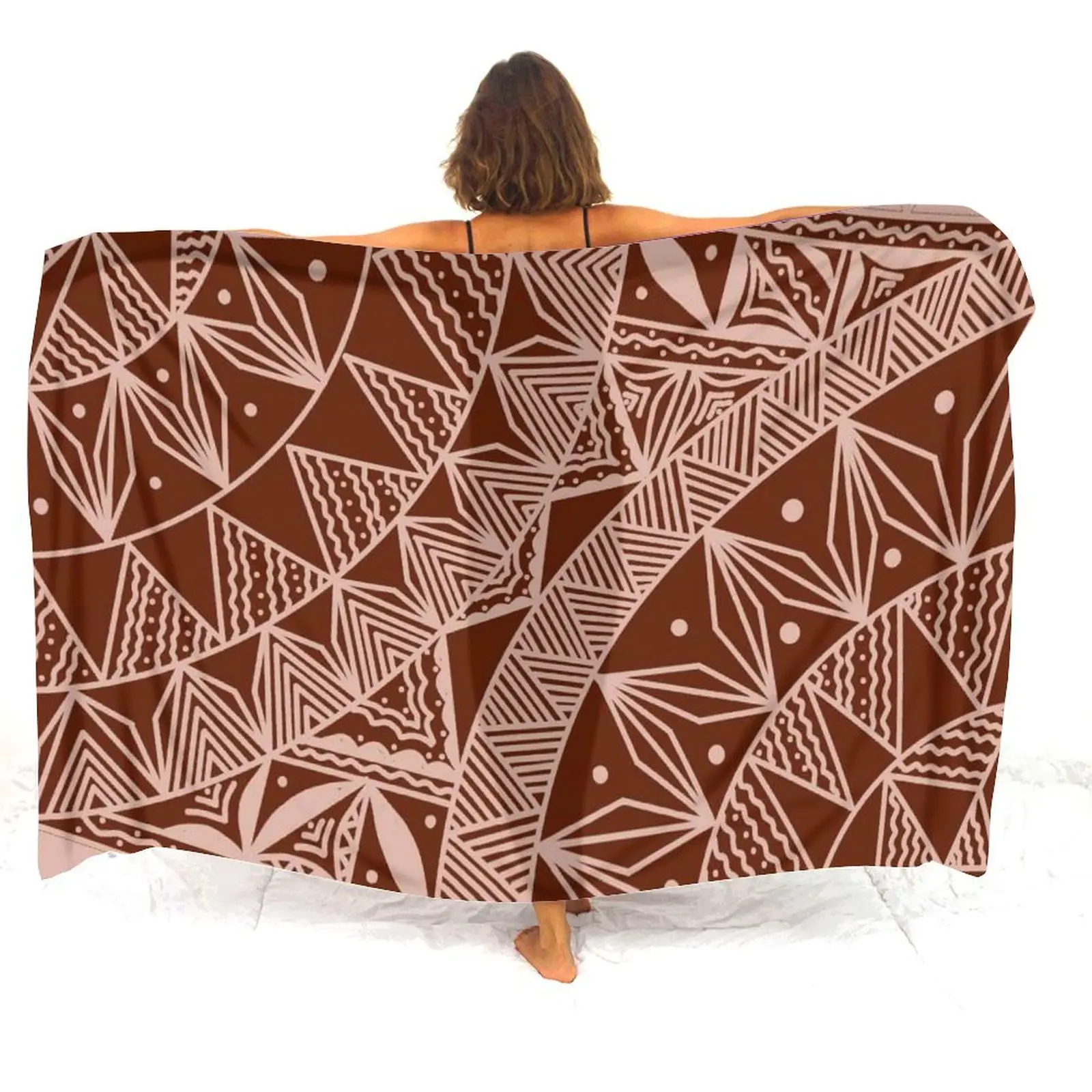 

Customizable Polynesian Island Print Combo Tote Women Large Travel Bag Matching Wallet Summer Road Trip Essential
