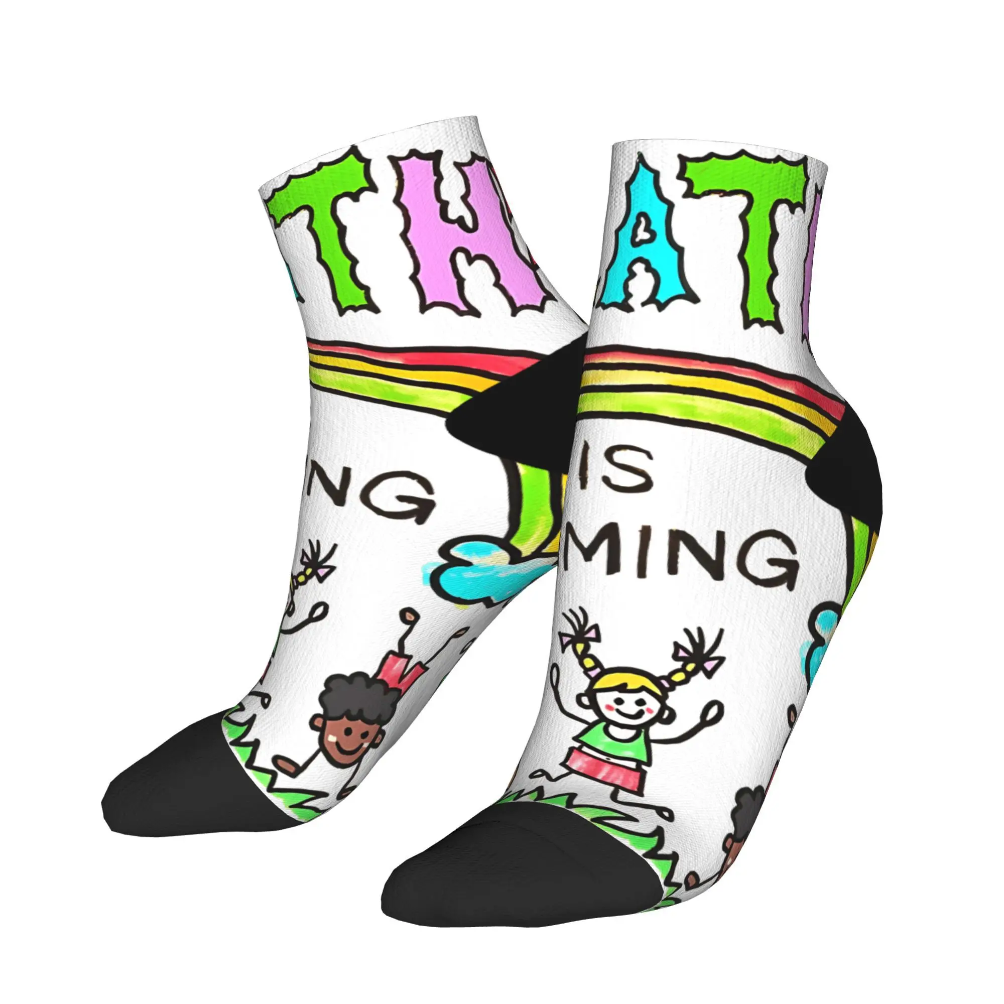 

Носки до щиколотки Death Is Coming, мягкие дышащие повседневные носки в стиле ретро, осенний дизайн для бега, нескользящие носки для унисекс, мужской подарок