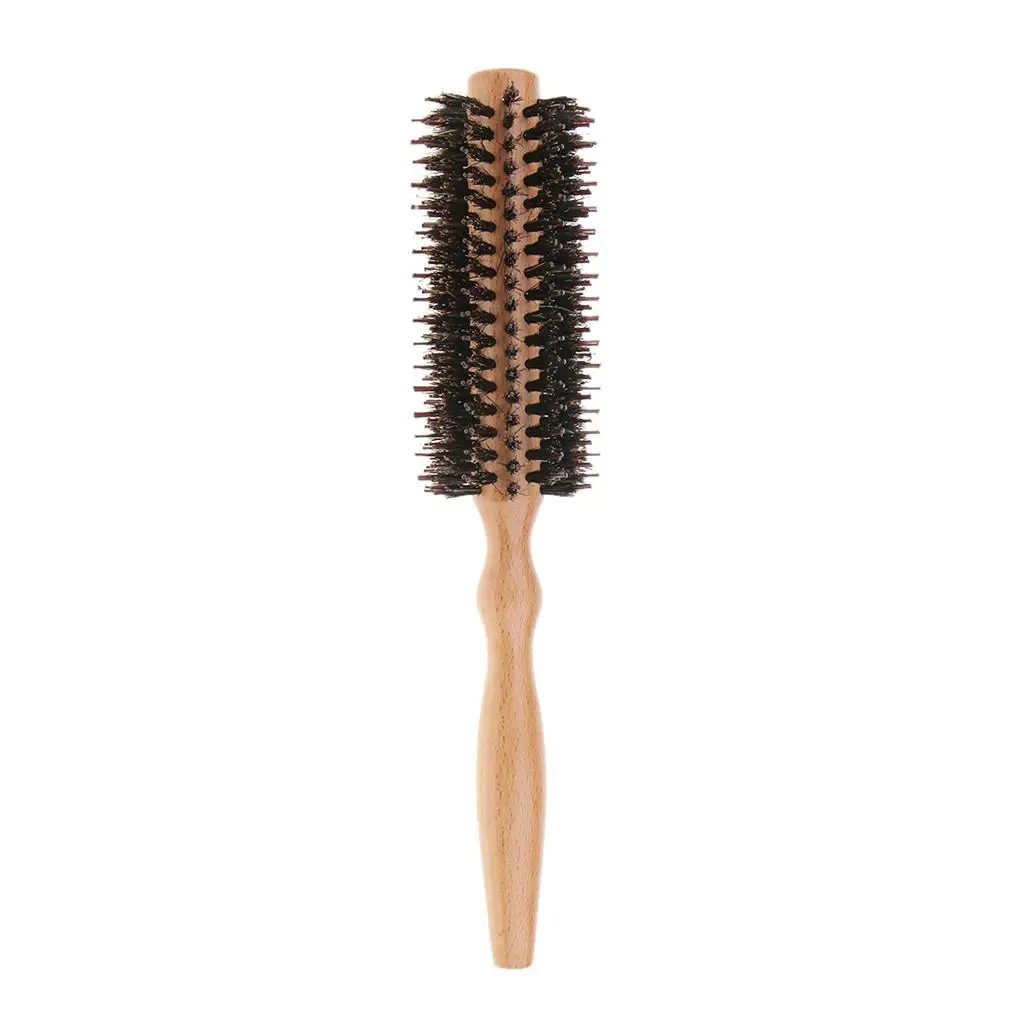 Hair Round Brush Wooden Handle Curling Comb Hair Salon Styling Tool for Professional Hairdresser and Home Use