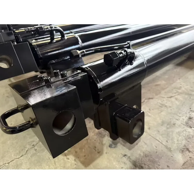 Customizable Double Acting Steel Long-Stroke Hydraulic Cylinder Hard Chrome Plated Surface Integrated Valve Block Rod Head 1