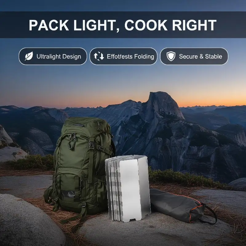 Heavy Duty Foldable Aluminum Alloy Camping Stove Wind Screen Windproof Guard for Outdoor BBQ Hiking Survival Camping