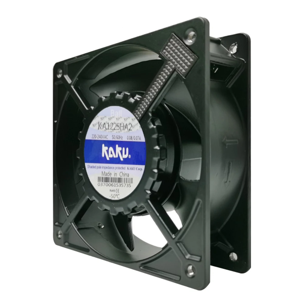 KA1225HA2 AC220V 0.07A/0.06A Dual Ball Axial Flow Fan 12cm Cooling Fan 120 * 120 * 25MM