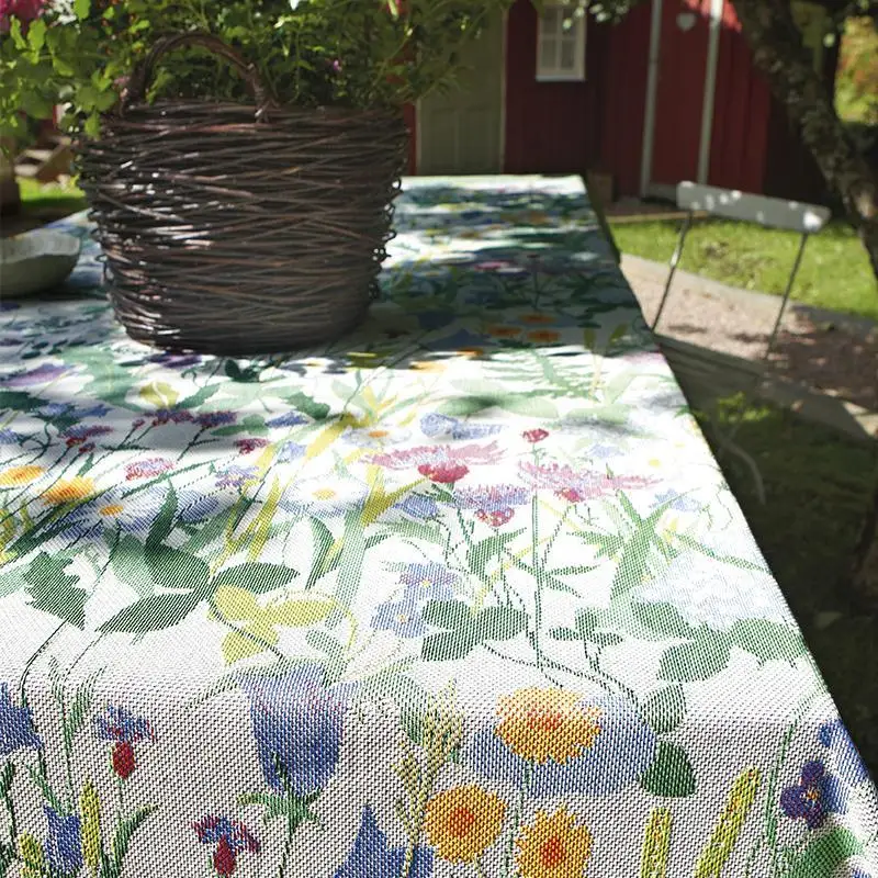 Fresh French pastoral European American country garden floral, dining table tablecloth cotton high-end