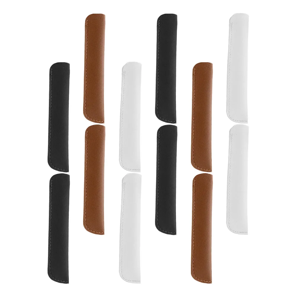 

12Pcs PU Pen Pouch Sleeve Stylish Portable Pen Holder Bag for Pencil Ballpoint Fountain Pens Office School Travel