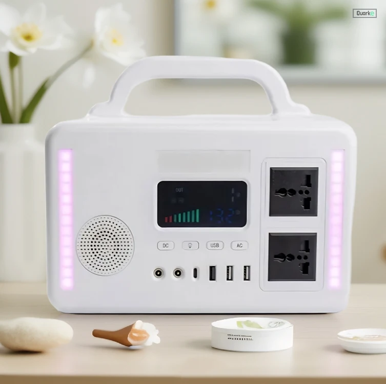 300W Portable Power Station with LiFePO4 Battery Solar Powered Outdoor Generator for Camping CPAP