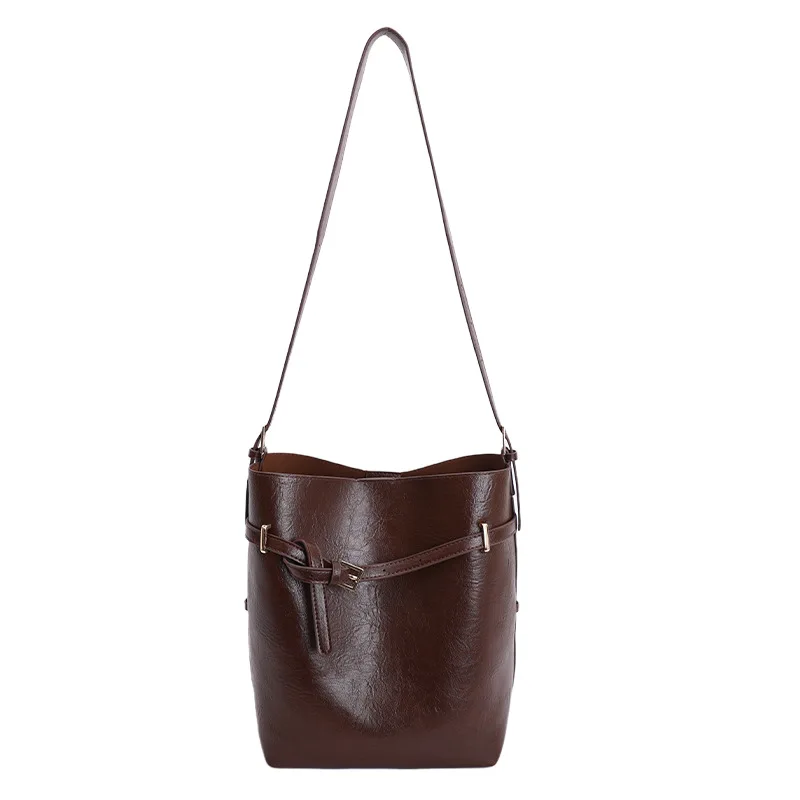 

2025 Winter Vintage Shoulder Bag for Women, Genuine Leather Large Capacity Multi-way Crossbody Tote, Retro Chic Work Purse