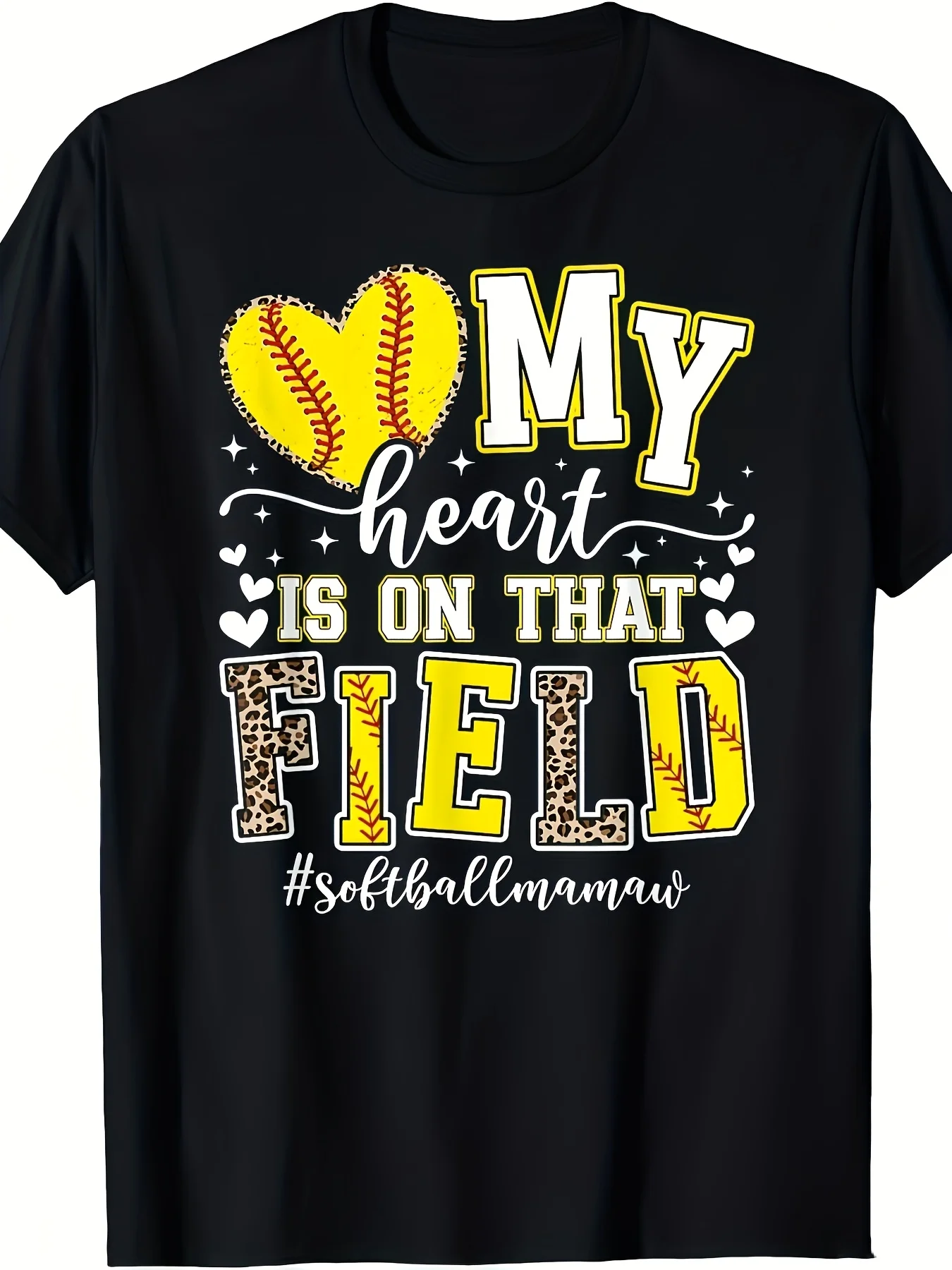 Men'S Softball Mom Graphic T-Shirt - 