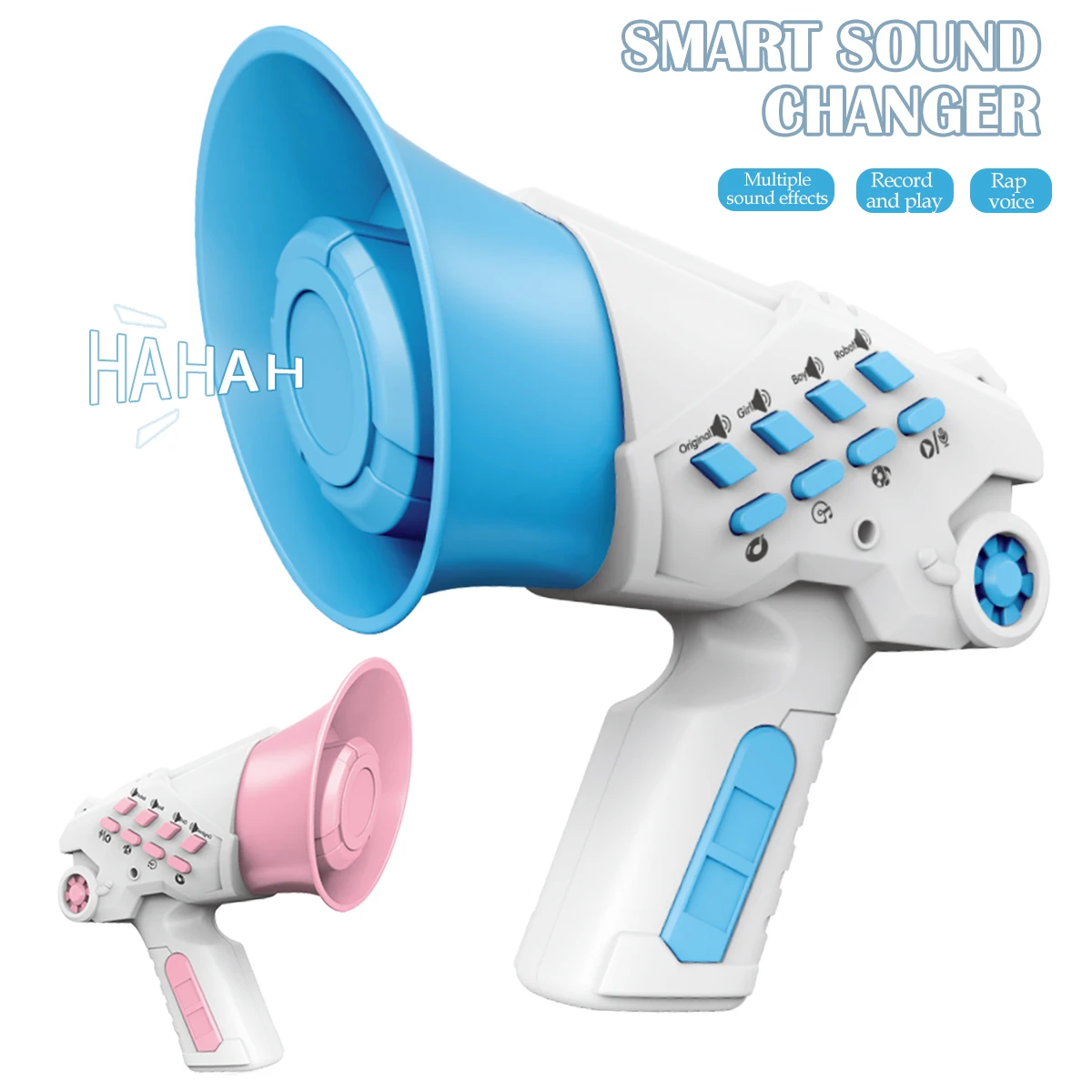 Portable Megaphone Speaker Siren Bullhorn Toys, Smart Multi Voice Changers Toy Funny Party Prank Handheld Loudspeaker Megaphone