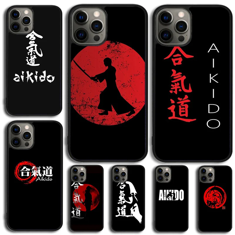 Japan Martial Aikido TPU Phone Case Cover For iPhone 15 16 14 XR XS 11 12 13 Mini Pro MAX Plus Coque