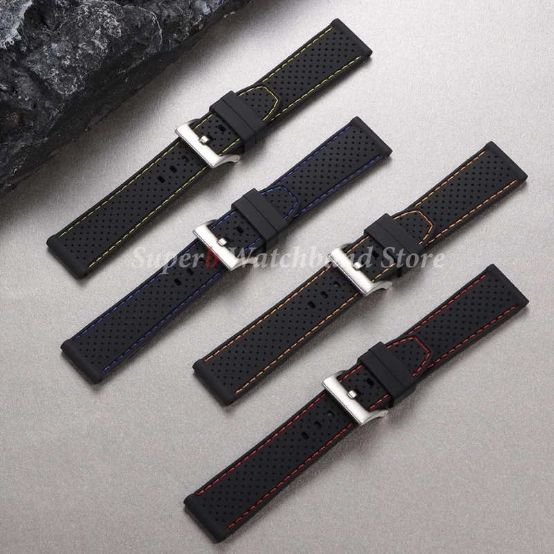 20 مللي متر 22 مللي متر حزام ساعة سيليكون لسامسونج مقاوم للماء حزام مطاط ناعم لساعة هواوي GT2 46 مللي متر استبدال ساعة عالمية