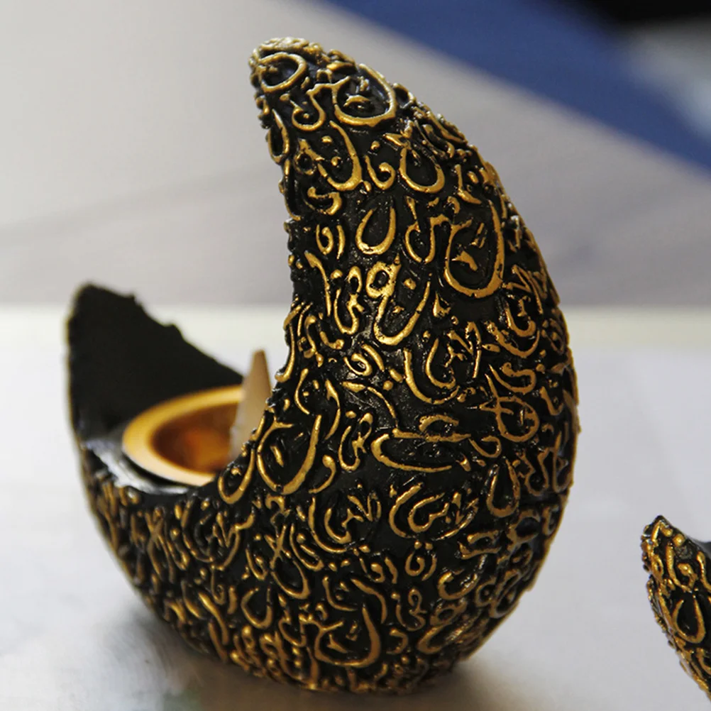 

1pcs Elegant Incense Incense Burner For Home Office Yoga Meditation Ramadan Eid Mubarak Gift Moon Burner Holder
