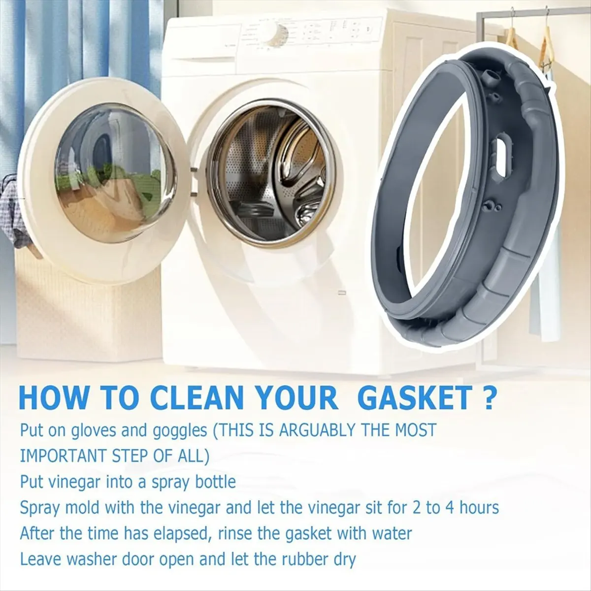 

[AT52] DC64-02805A Уплотнение дверцы шайбы для запасных частей шайбы Дверная диафрагма WF393BTPARA/A2, WF395BTPASU/A2, прокладка двери