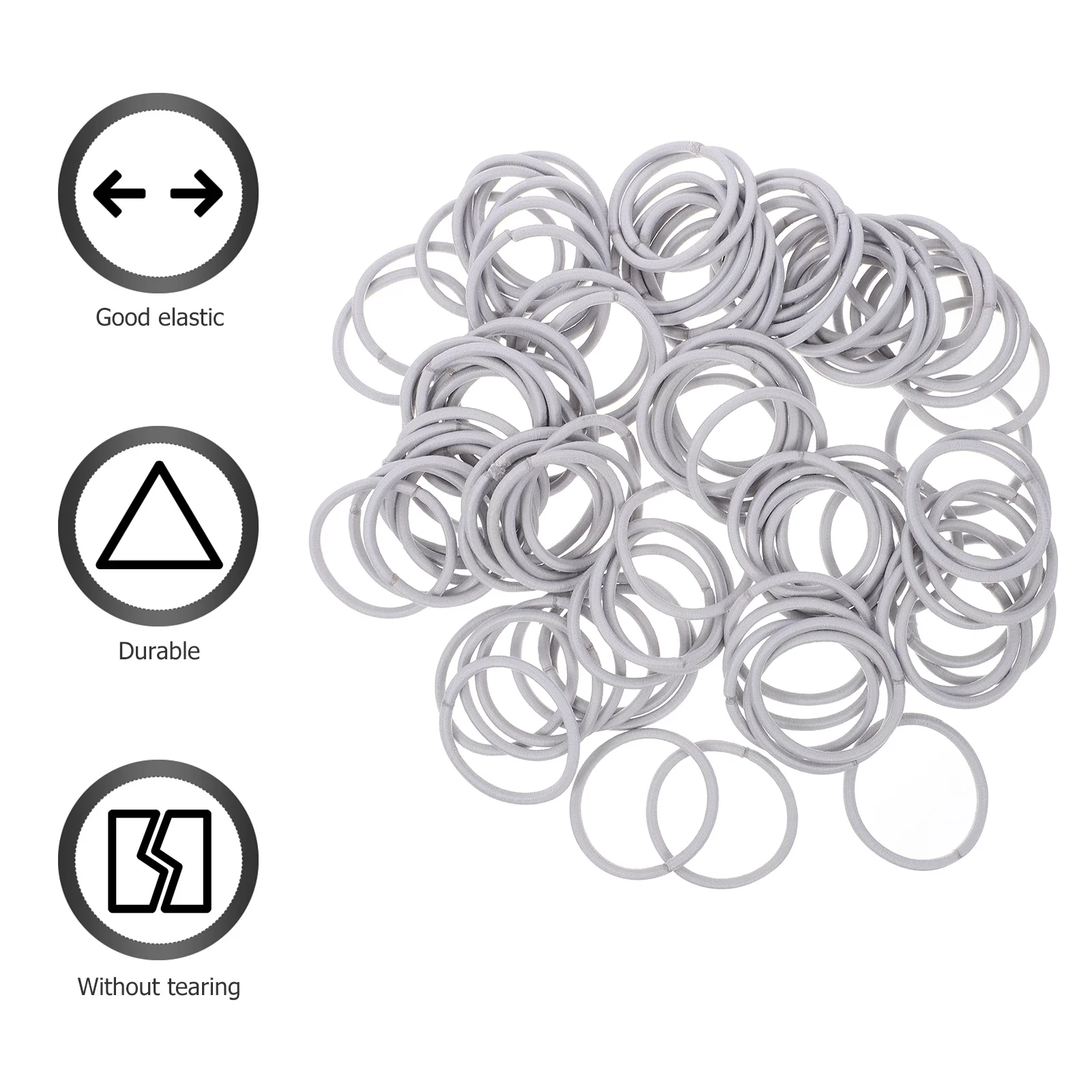 

100pcs High Elastic Ties For Women Soft Ponytail Holders Non Slip Durable Hair Bands For Sports Work Daily Use Hair Accessories