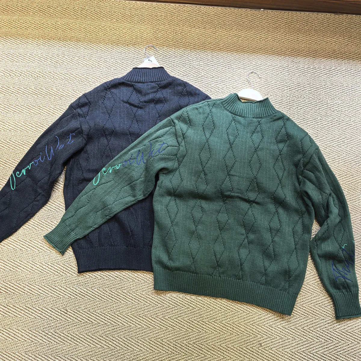 2026 New Embroidery Letter Fashion Knitted Coat Autumn and Winter round Neck Sweater Men's and Women's Sweater Retro
