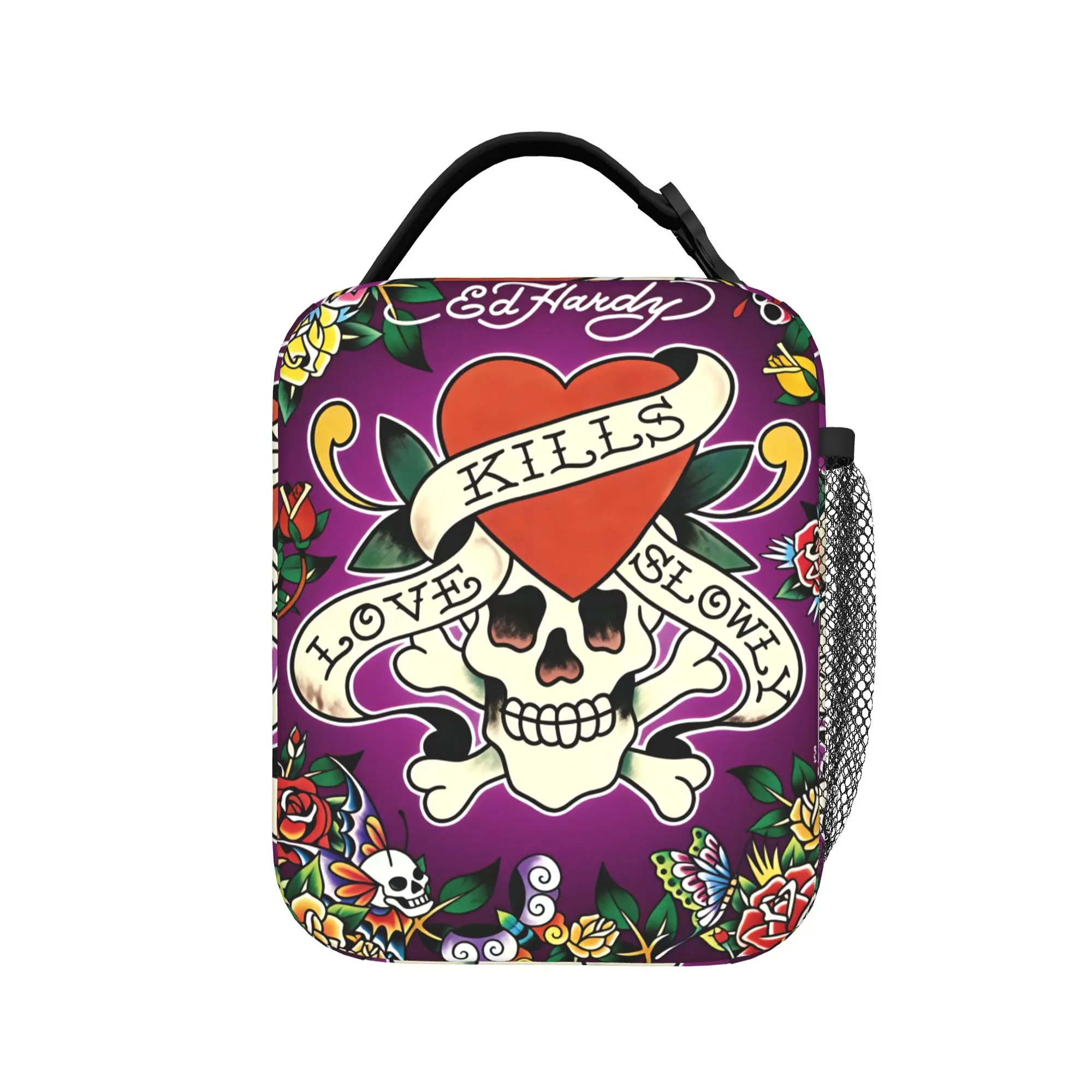Bolsa de almuerzo E-Ed H-Hardy a la moda, caja de almuerzo divertida para viajes unisex, bolsa térmica portátil aislada, bolsos térmicos personalizados