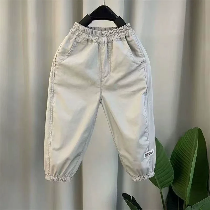 Boys Thin Casual Pants Summer Spring New Children Loose-fitting Tapered Trousers Kids Sports Sweatpants 2-8 Years
