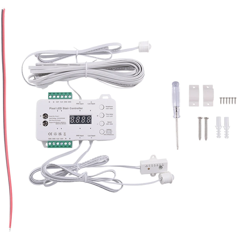 

Датчик движения, светодиодный контроллер лестничных пикселей, RGB светодиодный контроллер с датчиком дневного света, прочный контроллер освещения лестницы