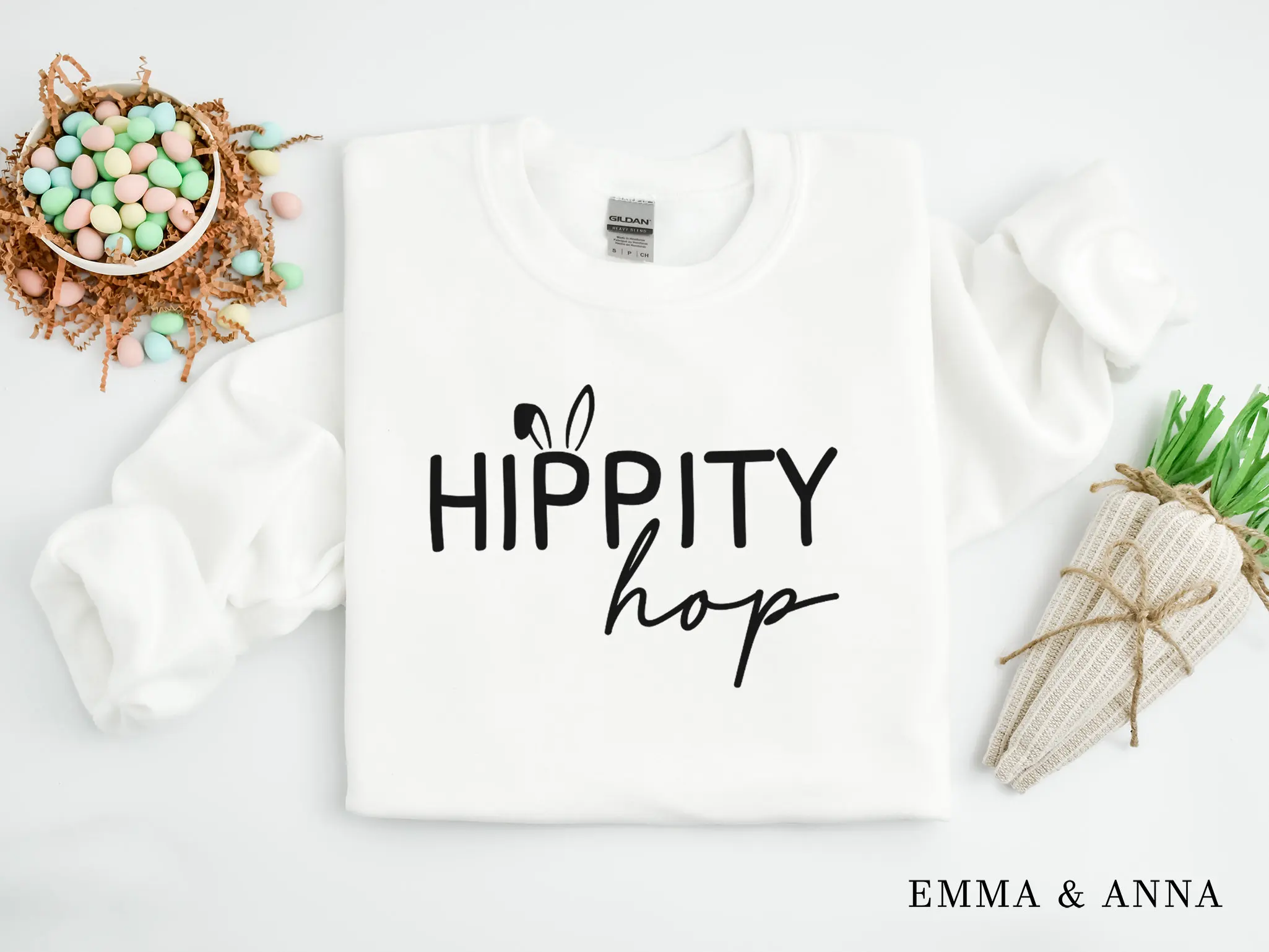 Individuality Hippity Hop Slogan Women Eatser Sweatshirt 2023 Voguish Vintage Rabbit Female Sweater All-match Comfort Girl Tops