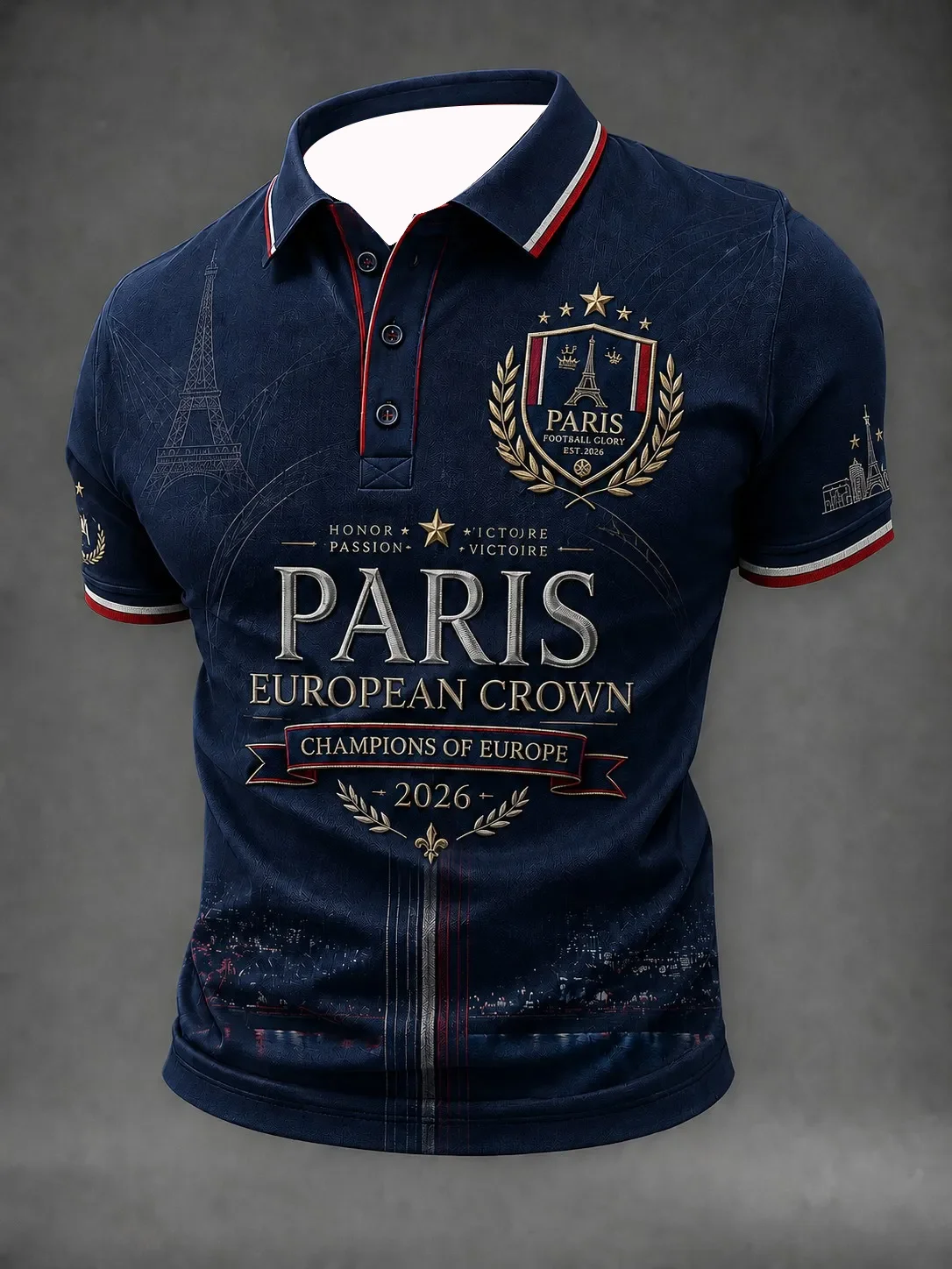 2026 Edition French Fans Football Polo Shirt - 3D Print - Comfortable and Breathable - Suitable for Both Men and Women