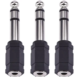 3.5mm Male To Female Jack to 6.35mm Stereo Headphone Adaptor Connector Converter Portable 6.3mm Audio Head Microphone