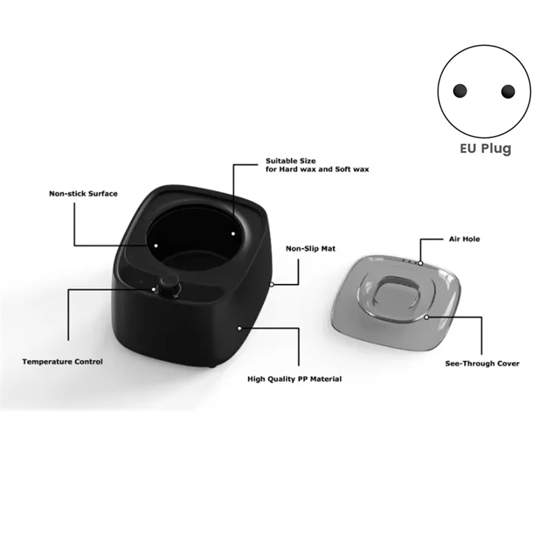 

AAAU-Hair Removal Wax Heater With Adjustable Knob,Hair Removal Wax Heater,Wax Therapy Machine For Salon & Home EU Plug
