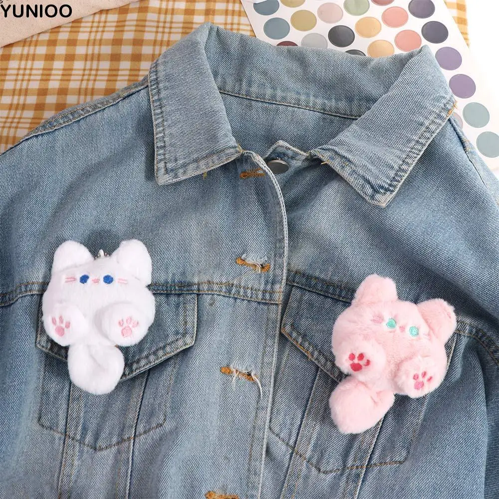 

Cute Plush Brooch Coffee Cat Plush Keychain Stuffed Fluffy Cute Cat Plush Doll Cartoon Soft Animal Plush Key Chain Kid Girls