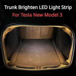 Tira de luz LED para tesla modelo 3, dianteiro e traseiro, luz ambiente, iluminar, novo modelo 3, highland, 2022, 3500k, 8000k, tronco, acessórios