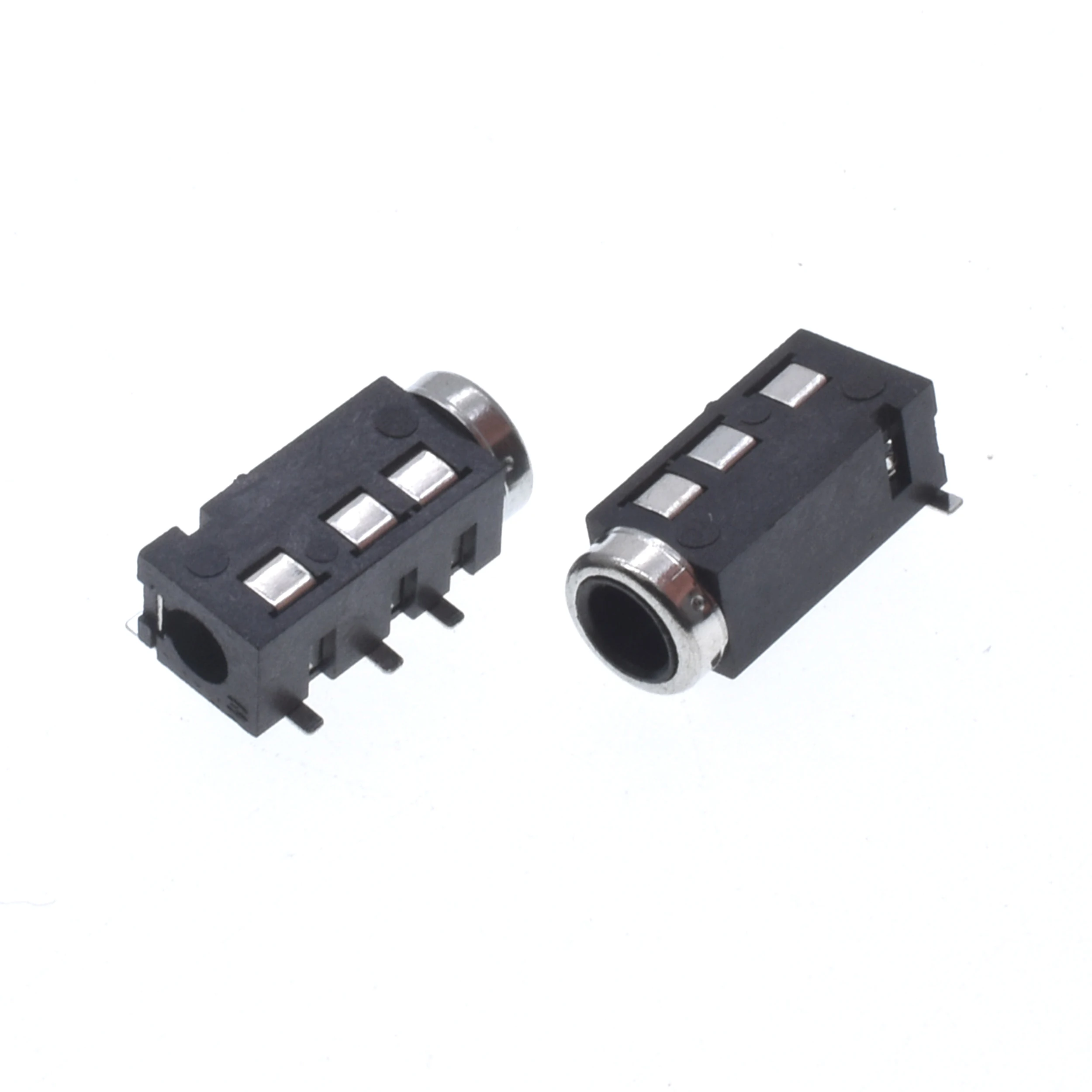 10Pcs Through Holes PCB Horizontal 4 Contact 4 Conductor Right Angle No Internal Switch 4 Pole TRRS 3.5MM Audio Jack Connector view 6