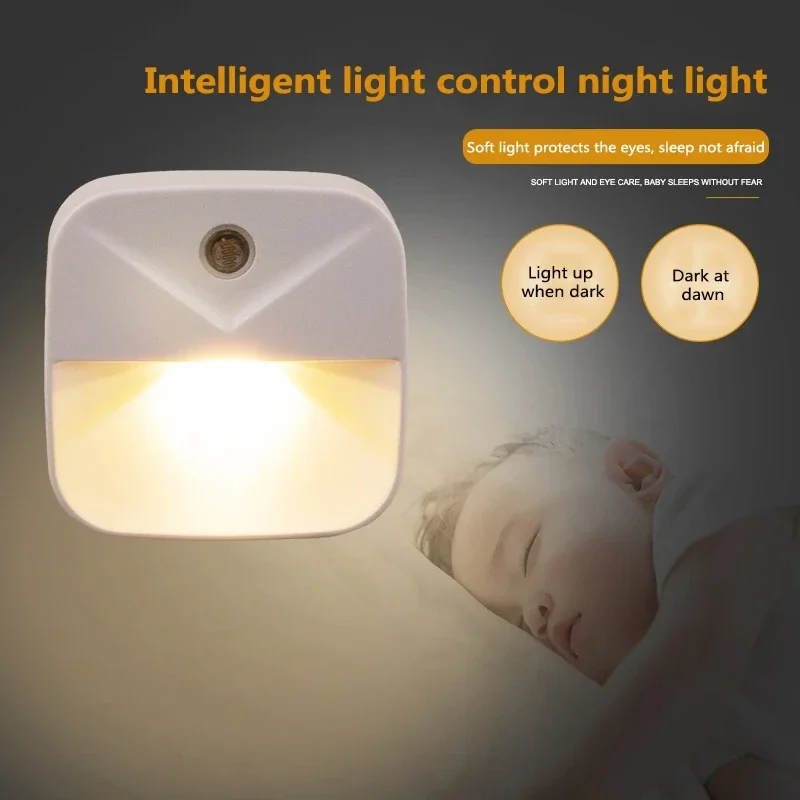 Smart Sensor Night Lights Bedside Lamp LED Body Intelligent Induction Control Energy-saving Light Kids Mini Light Bedroom Lamp