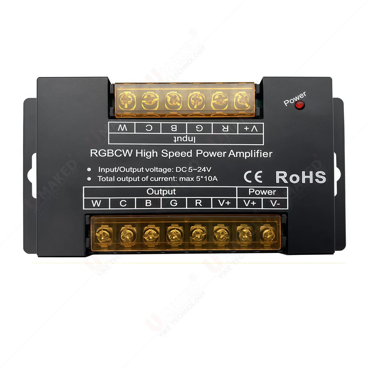 amplificador-de-alta-velocidade-rgbcw-rgbcct-dc-5v-12v-24v-50a-5-canais-controlador-led-pwm-de-tensao-constante-dimmer-extensor-repetidor-de-sinal