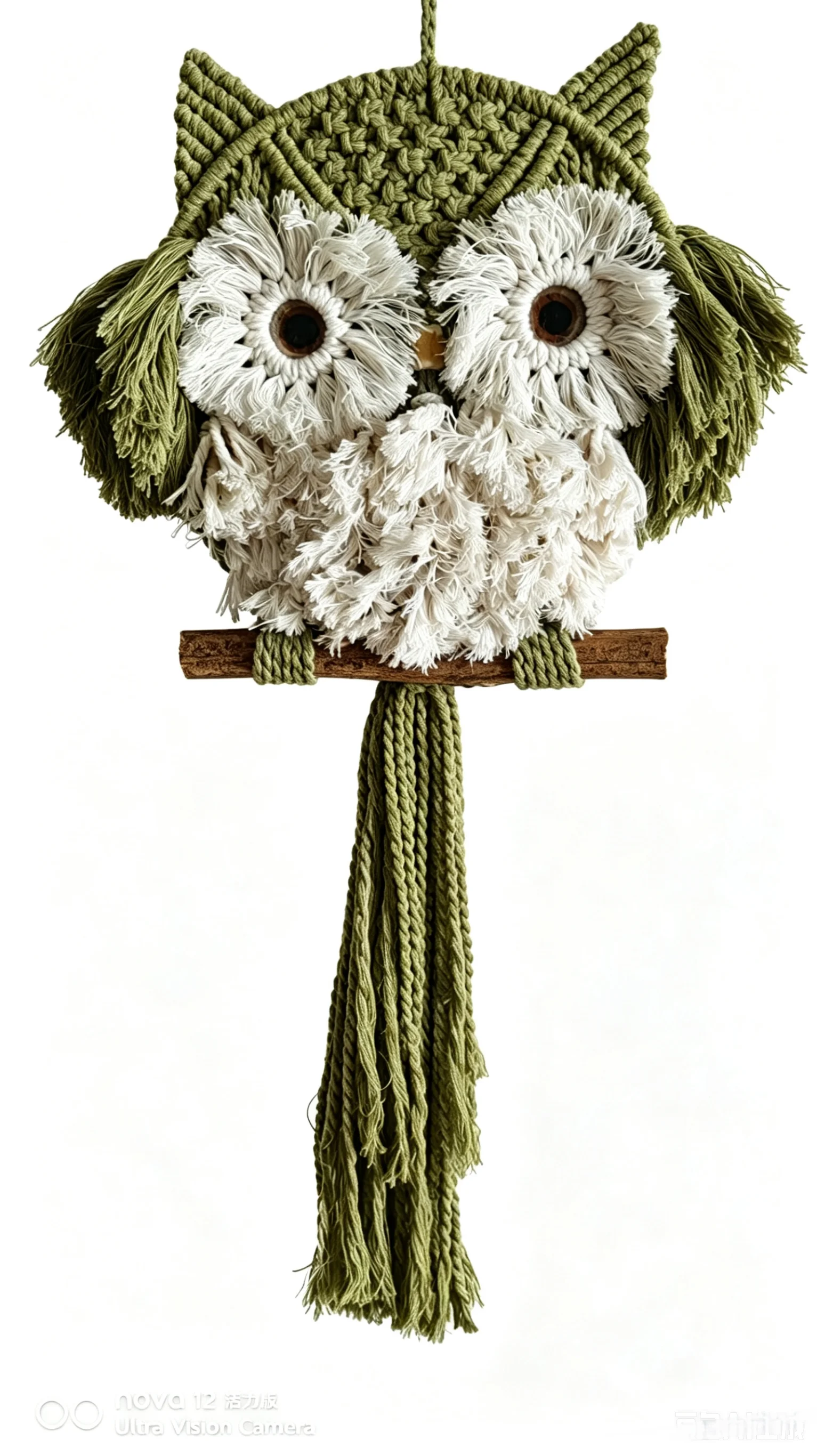   Tapiz de Macramé con Diseño de Búho - Decoración Tejida a Mano para Cuarto de Bebé, Dormitorio, Sala de Estar - Regalo Boho Único para Amantes de los Animales