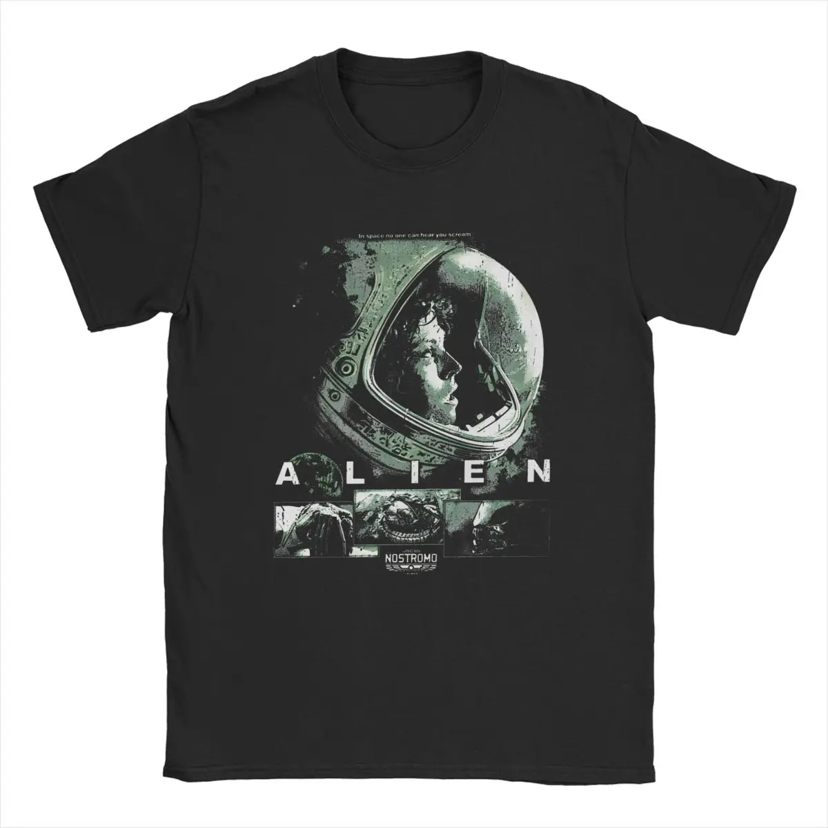 Men Aliens Xenomorph Movie Horror T Shirt Death Cotton Clothing Vintage Short Sleeve O Neck Tee Shirt 4XL 5XL T-Shirts