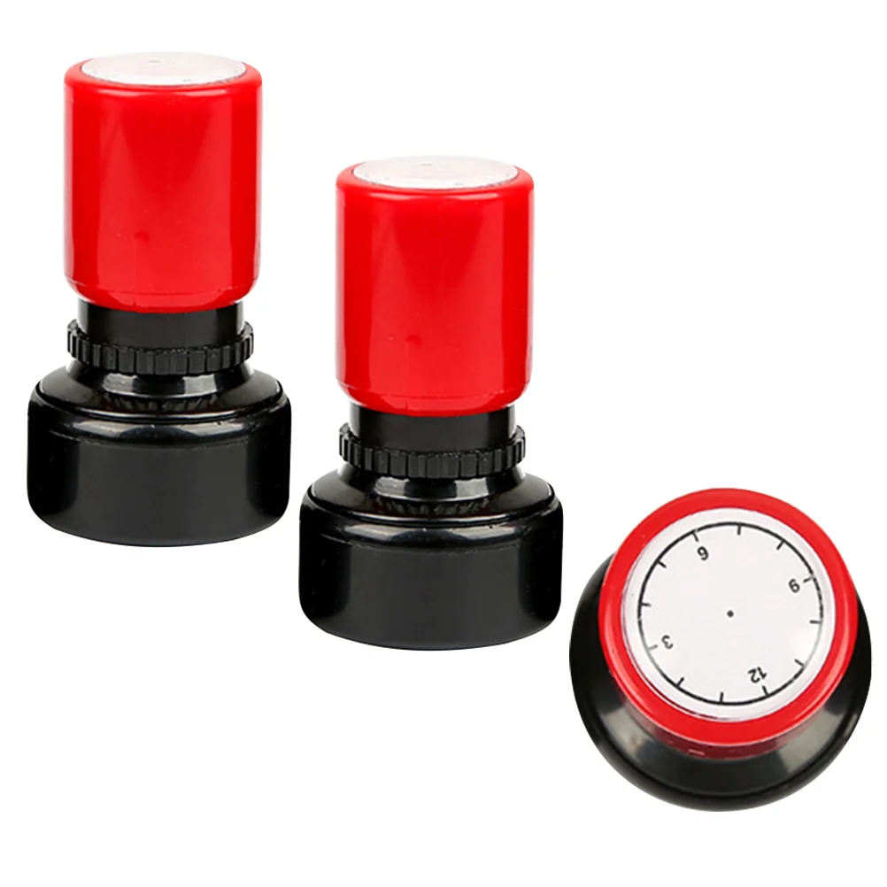 3 Pcs Teaching Clock Stamps for Kids Toys Seals Recognition Classroom Prizes Projects Games Worksheets Flashcards Group