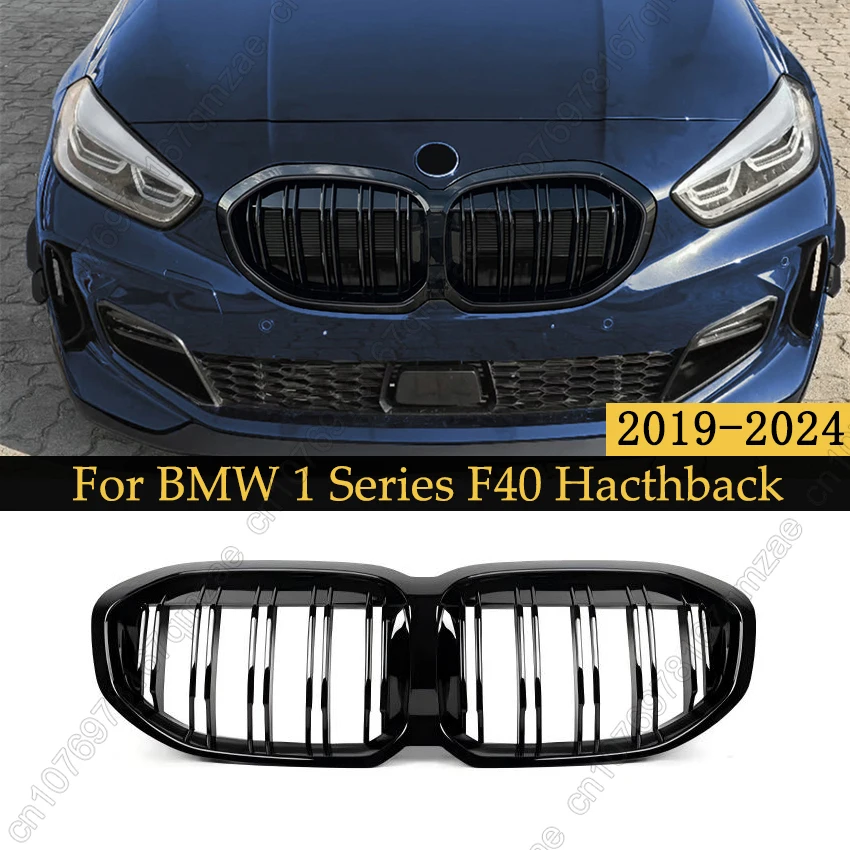 

Double Slat Front Grille For BMW 1 Series F40 118i 120i 128ti 118d 120d M135i xDrive 2019-2024 Hacthback Racing Grills Body Kits