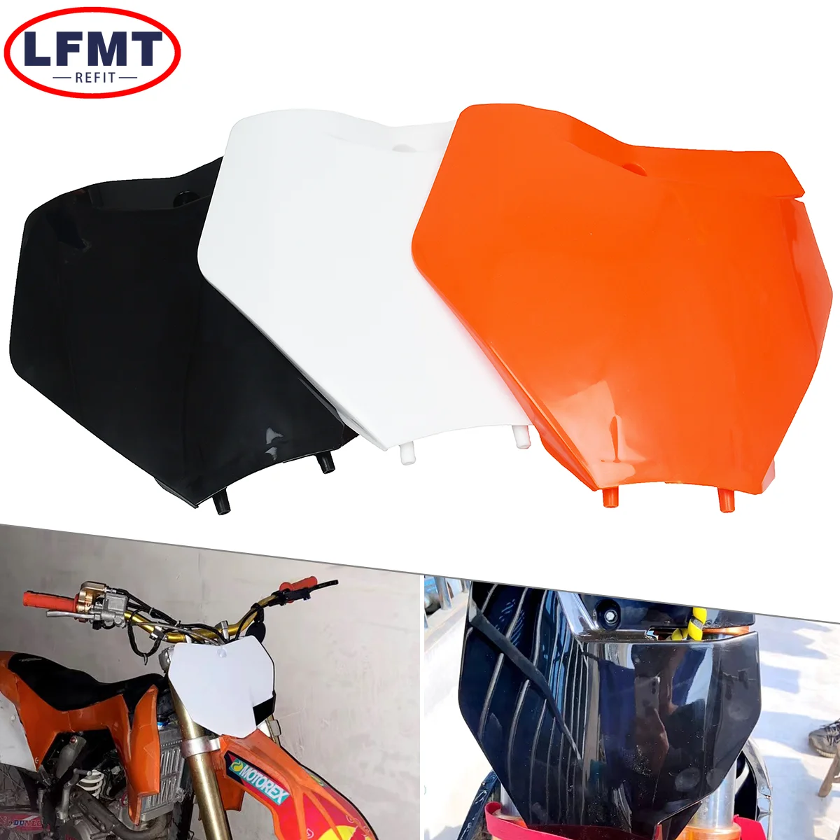 Image of Motocross Enduro Nummernschildhalter Flache Maske Dirt Bike Für KTM EXC XC SX XCF SXF SMR 125 150 250 300 350 450 Universeller Nummernhalter