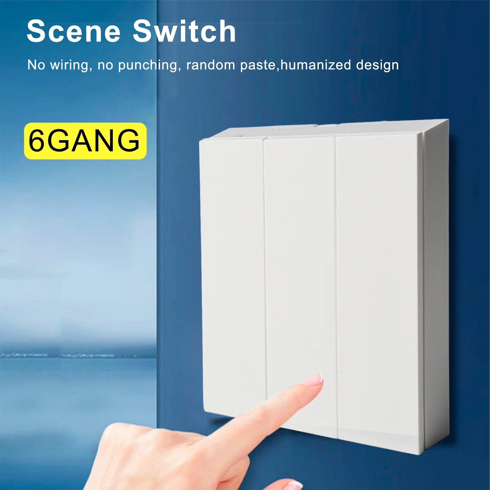 

For Tuya 6 Gang ZigBee- Wireless Smart Scene Switch Push Button Controller APP Control Keyboard Scene Sticker Panel Smart-Life