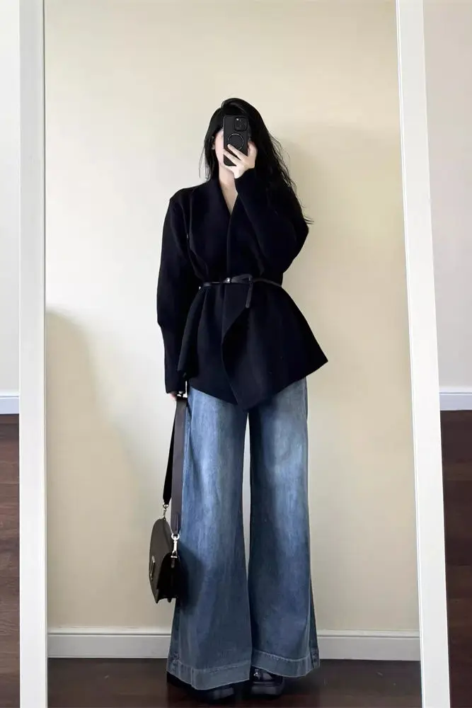 البلوزات لاعبا بالأزرار النسائية سترة Y2K امرأة نقية مزيج شل زر المجهزة المؤتمر الملونة الحد الأدنى أنيقة الحلو