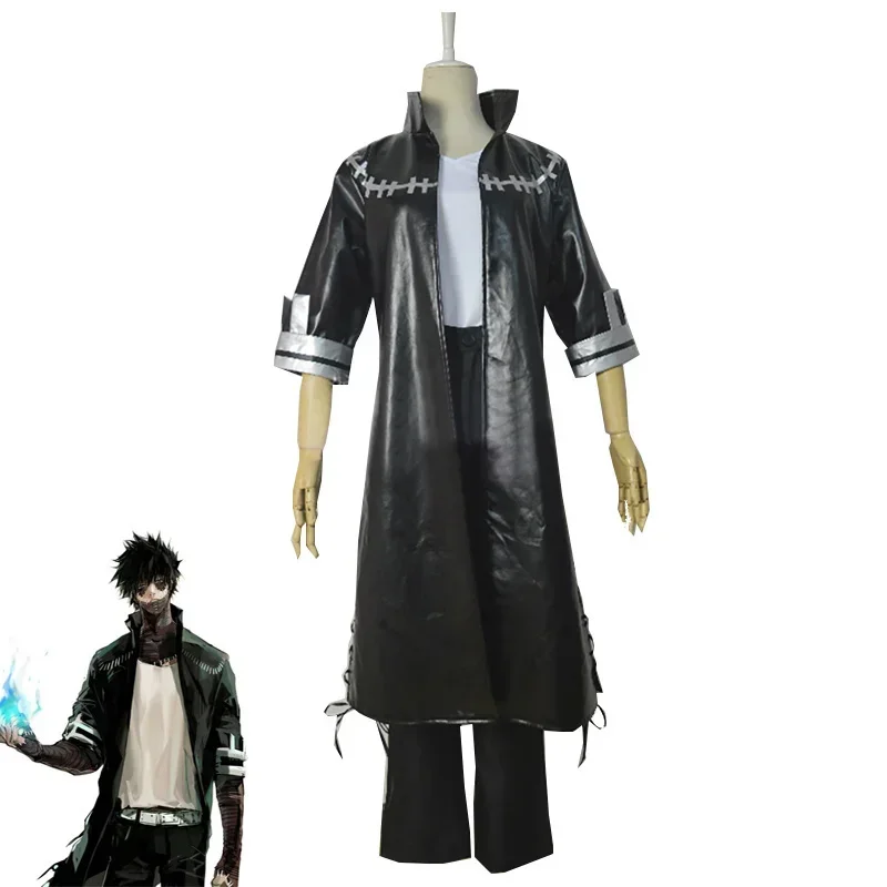 

Anime My Hero Academia Dabi Cosplay Costume Boku no Hero Academia Black Jacket+Top+Pants Halloween Carnival Uniforms Custom Made