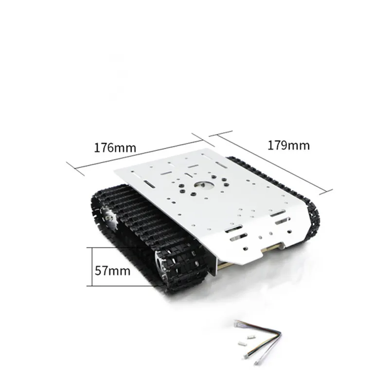 Chassi do tanque carro inteligente rastreado chassi do veículo chassi do robô para arduinoo com motor de metal 12v com codificador