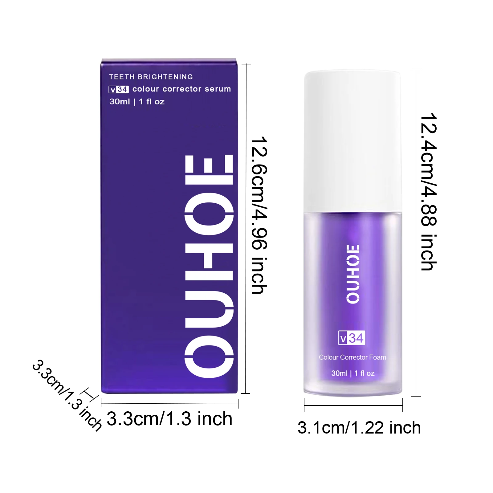 OUHOE Teeth Brightening V34 Colour Corrector Serum Clean Teeth Tartar Fresh Breath Care Gums Whitening Teeth Essence For Gums