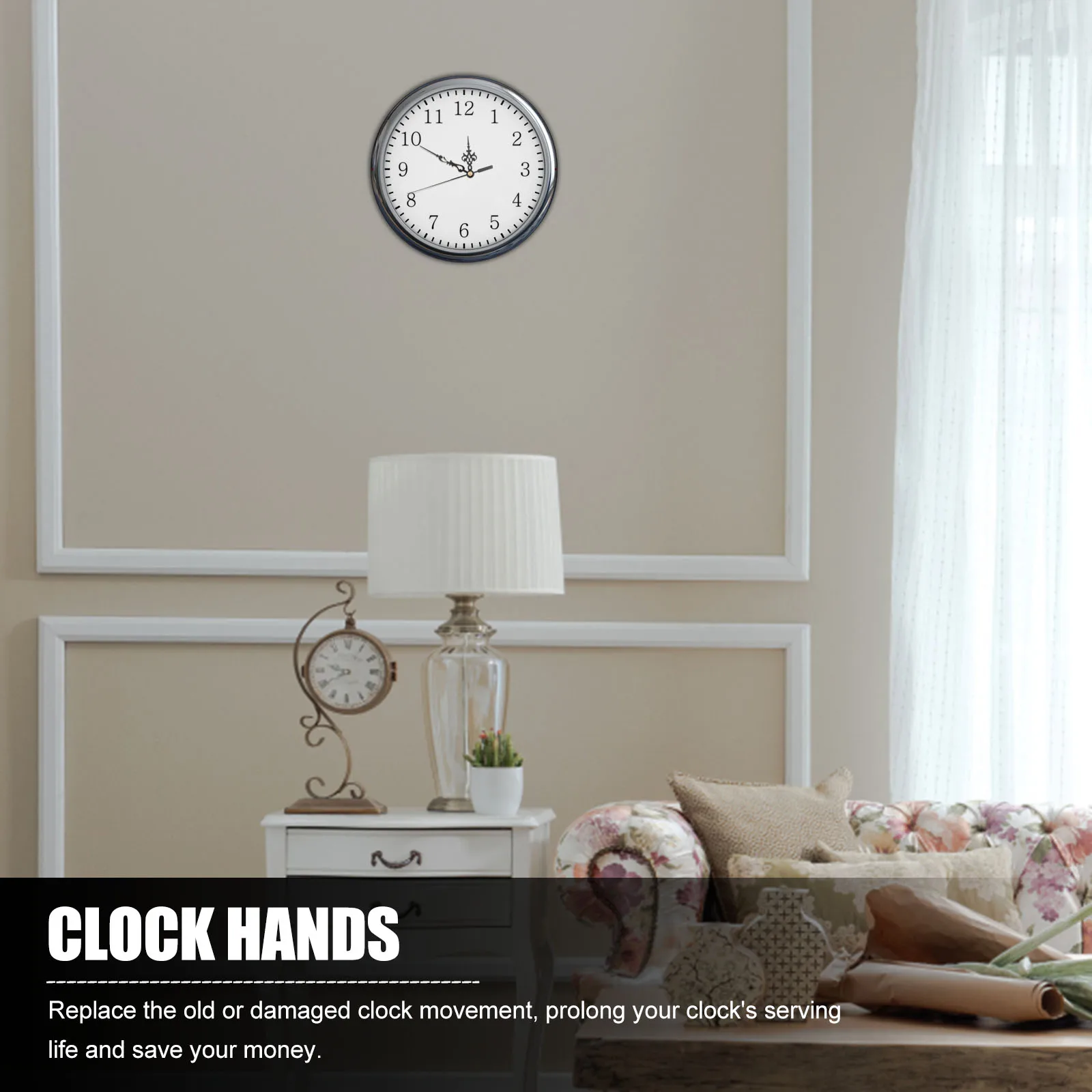 

2Pcs Quartz Wall Clock Mechanism Replacement Kit Precise Movement Durable Repair Parts for DIY Clock Hands and Motor