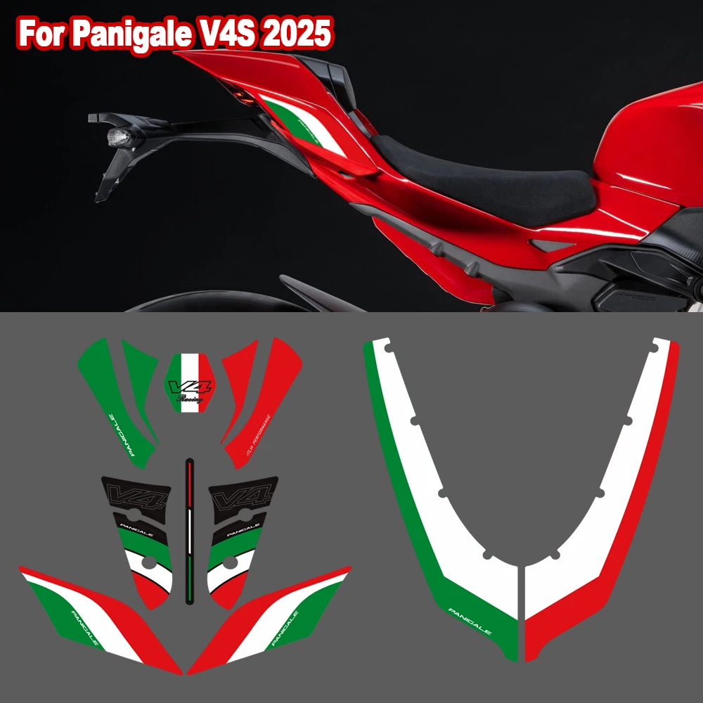 

For Ducati Panigale V4 S V4S 2025 Motorcycle Tank pad Grips protector stickers windscreen windshield Fender Fairing