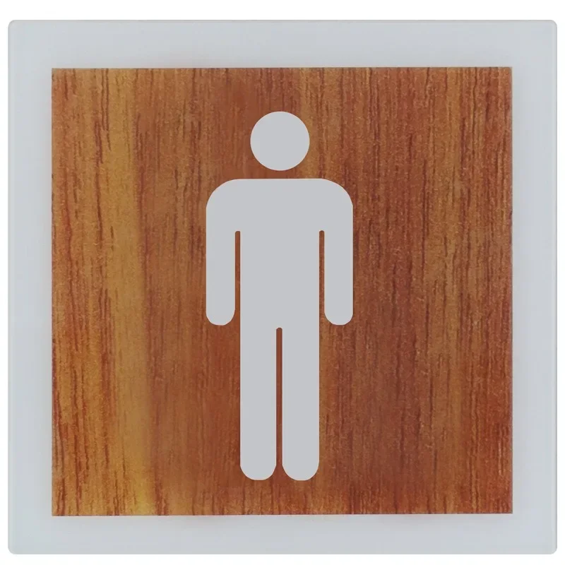 Bathroom Toilet Sign Men's and Women's  Acrylic Signage No Smoking Save Water Beware of Slippery Floor Door Signs Warming Board