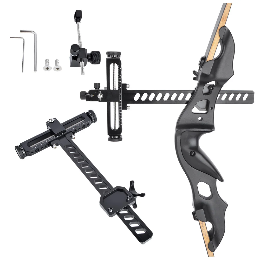 

9" Recurve Bow Sight High Accuracy 1 Pin Adjustable Aluminum Alloy Archery Sight for Target Practice Hunting Shooting
