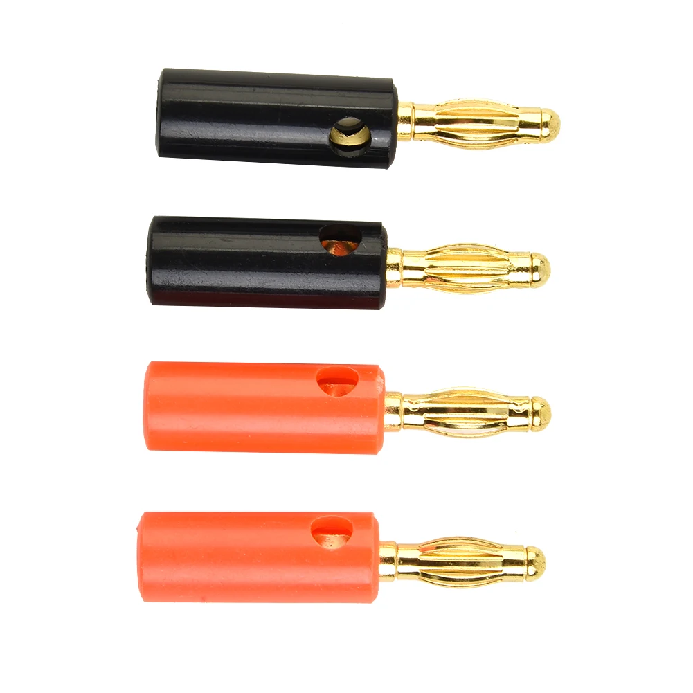 Gold Plated 4mm Banana Male Connector for Speaker Cable Hookup Compatible with Cables up to 3mm Diameter Secure Mechanical Fit