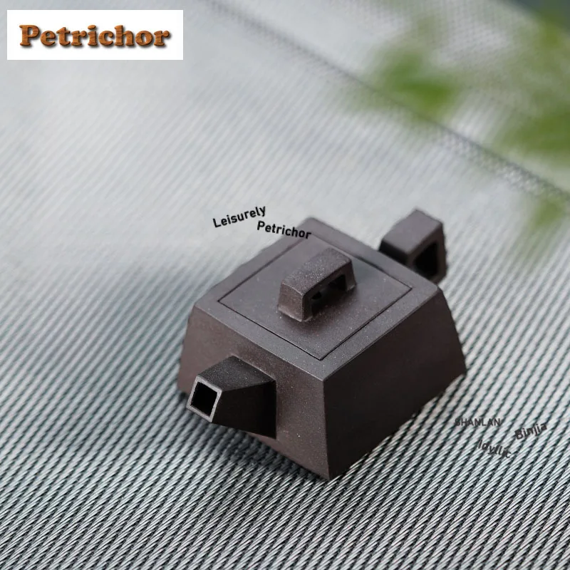 

40ml Boutique Yixing Purple Clay Teapots Handmade Square Pot Raw Ore Livid Mud Tea Making Kettle Zisha Tea Set Tea Items Craft