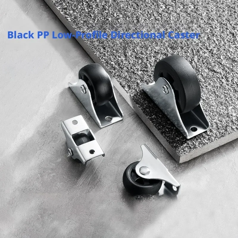 8 Pcs  Black PP Tatami Drawer Directional Wheel Cabinet Bedside Bottom Pulley Load-bearing Roller Furniture Wheels