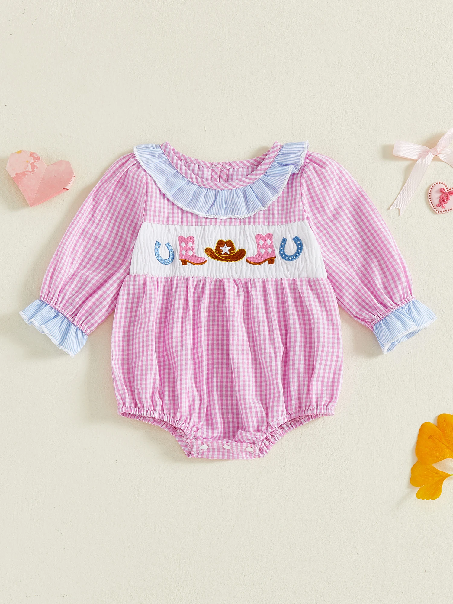 

Осенние ботинки с рисунком в клетку для маленьких девочек, комбинезон с рюшами и круглым вырезом