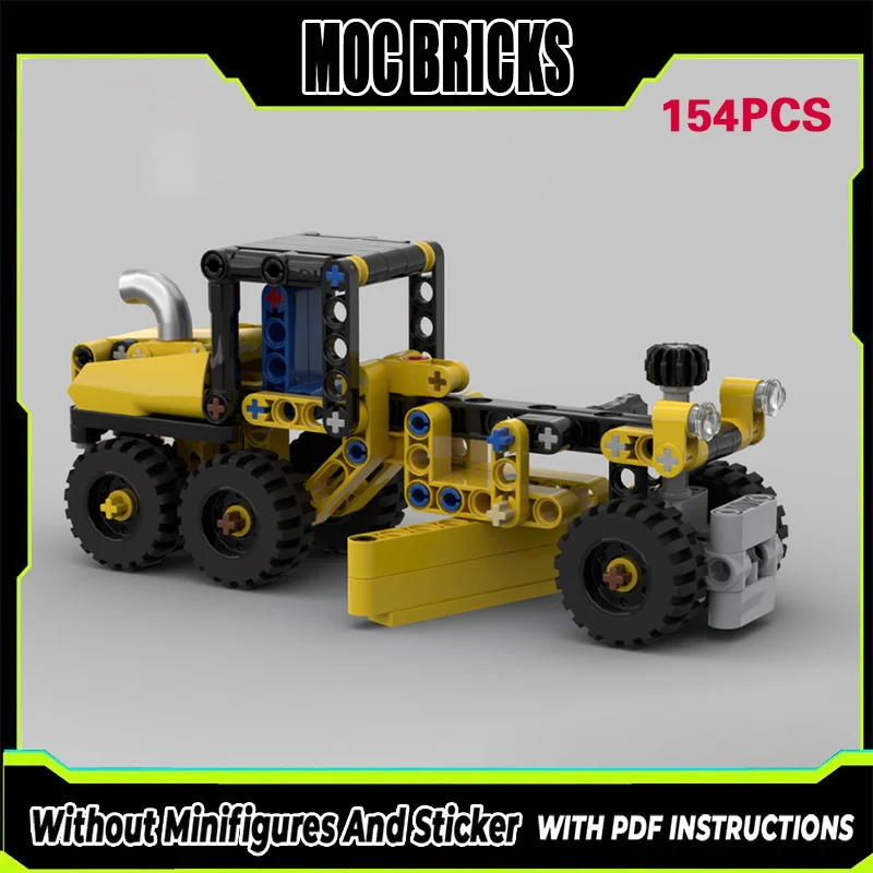 

City Car Model MOC Building Bricks Classic Mini Road Grader Modular Technology Gifts Holiday Assemble Children Toys Suit